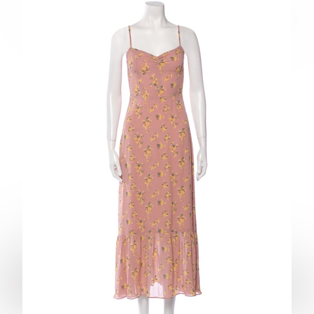 Reformation Floral Pink Maxi Dress